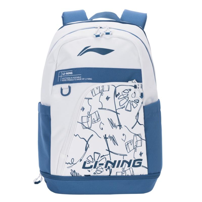 Li Ning Badminton Collection Polyester Sketch Bag Backpack Regular Unisex Blue ABSW385-2
