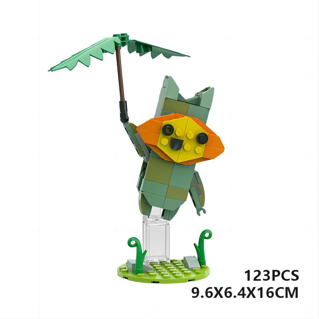 DIY Building Block Set, Animal-themed, Green-haha! The Legend of Zelda Mascot Figurine Toy.