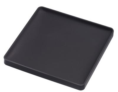 Yamazaki Jitsugyo 3D Untersetzer, quadratisch, Schwarz, ca. B9,5 x T9,5 x H0,9 cm Turm Silikon 2537