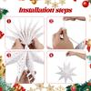 3pcs 35CM Paper Star Hanging Lampshades Christmas Party Decoration Lantern Star Lamp Shades Halloween 2026 Christmas Ornament