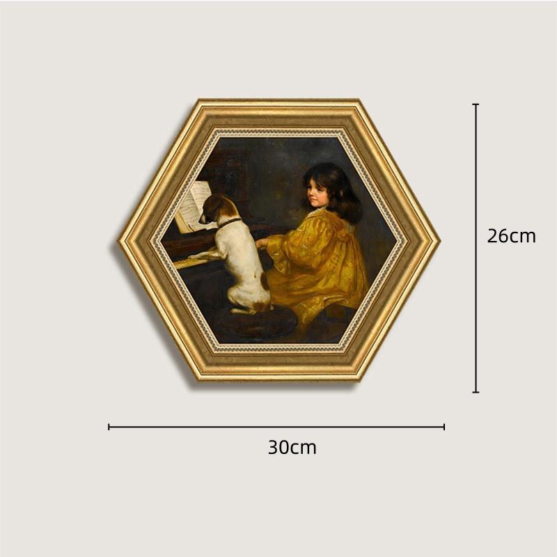 סט מסגרות תמונה וינטג צרפתי קופידון ציור דקורטיבי לסלון קישוט קיר רקע משולב תליון