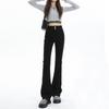 Korean Version of Double-buckle Micro-flared Jeans, New High-waisted and Thin Pear-shaped Jeans In Spring and Autumn