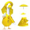 Spring Lawn Goose Raincoat Outfit With Umbrella For 17 Inch Outdoor Patio Decor Plastic Waterproof Costume Set
