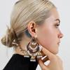 Bohemian Rhinestone Tassel Earrings - Ethnic Style, Retro, High-End Studs