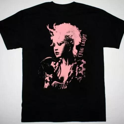 Cyndi Lauper artwork T-shirt black unisex B1510_23.webp S разноцветный