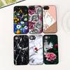 Texture Rose Flower Marble Grain Cover for Motorola Moto G35 G22 G23 G32 G53 G60 G72 G64 G20 G71 G52 G41 G42 E13 E20 E32 Case