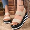 Summer new women's thick soled open toed sandals2025 Fashionable, good-looking, elegant and dignified women's sandals
