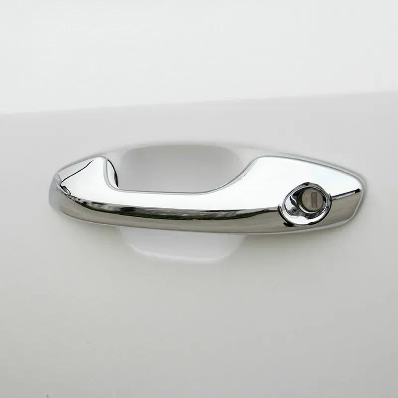 For Kia kx cross kxcross 2017 - Chrome Carbon Fiber Door Handle Cover Trim Sticker Overlays Styling Accessories