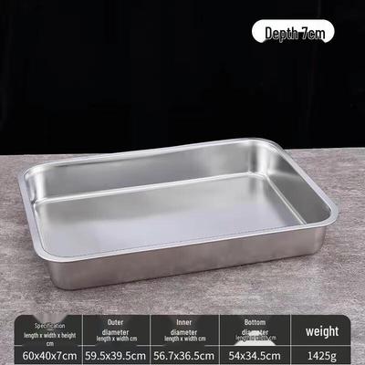 Extra dicke rechteckige Schale aus 316L Edelstahl