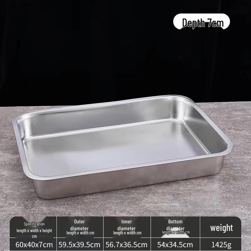 Extra Thick 316L Stainless Steel Rectangular Tray