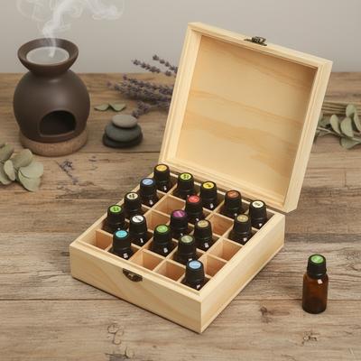 Ätherische Öle Aufbewahrungsbox Neu Holz 12/15/16/25 Fächer Langlebig Ätherische Öle Transportbox Ätherische Öle Organizer Reisegebrauch