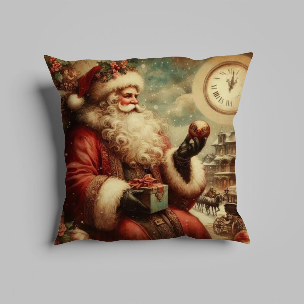 Kissenbezug luxuriös Heimbüro, Sofa dekorativ Mehrgrößen Autositzkissen, Kissenbezüge Weihnachtsmann Weihnachten Retro