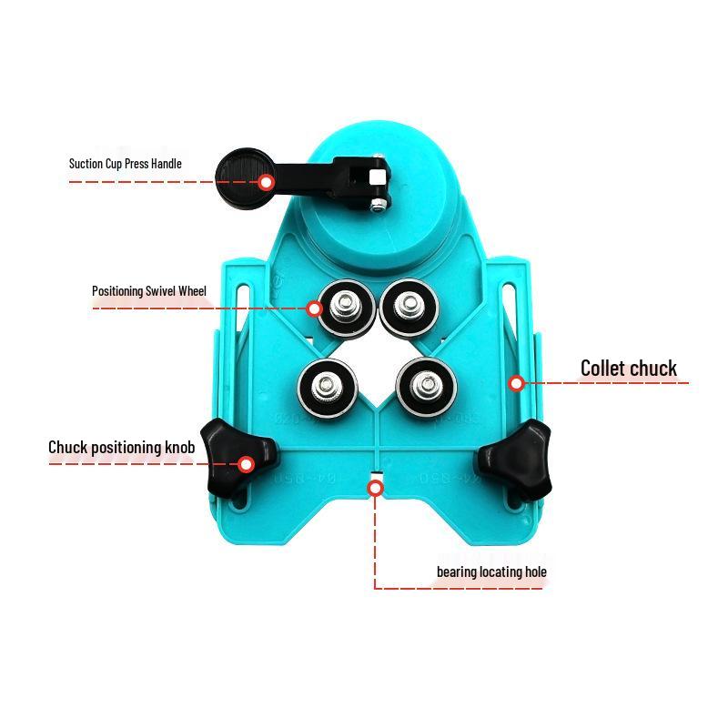 Tile Punch & Chamfer Locator for Glass and Marble