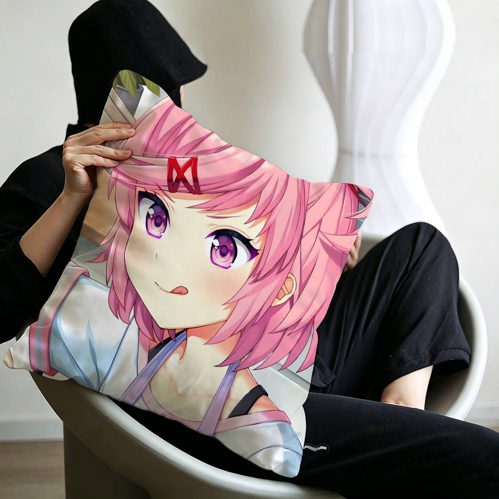 Natsuki Doki Doki Pillow Gift Home Office Decoration Bedroom Sofa Car Cushion Cover case x