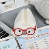 Kawaii Seal Plush Pencil Bag With Glasses Frames Large Capacity School Supplies Storage For Girls Stationery