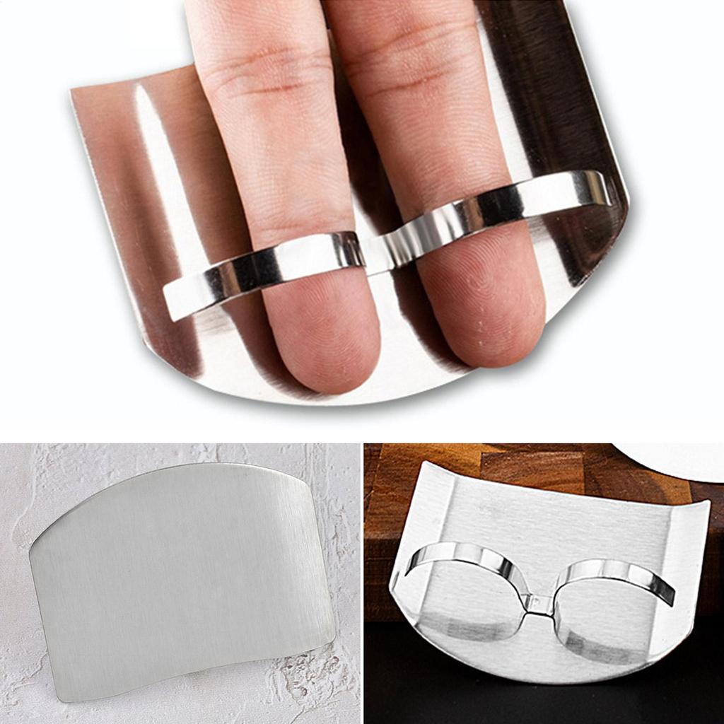 Stainless Steel Hand  Finger Guard Adjustable Food Cutting Finger Protector Kitchen Hand Chopping Protector Avoid Hurt