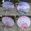 1PC Umbrella 70/82CM Oil Paper for Women Girl Performance Photo Props Antique Umbrella Parasol Satin Cloth Tassel