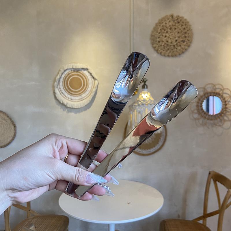 1Pcs Flat Coffee Spoon Stainless Steel Coffee Stirrers Tea Spoons Ice Cream Cake Dessert Spoon Bar Kitchen Tableware