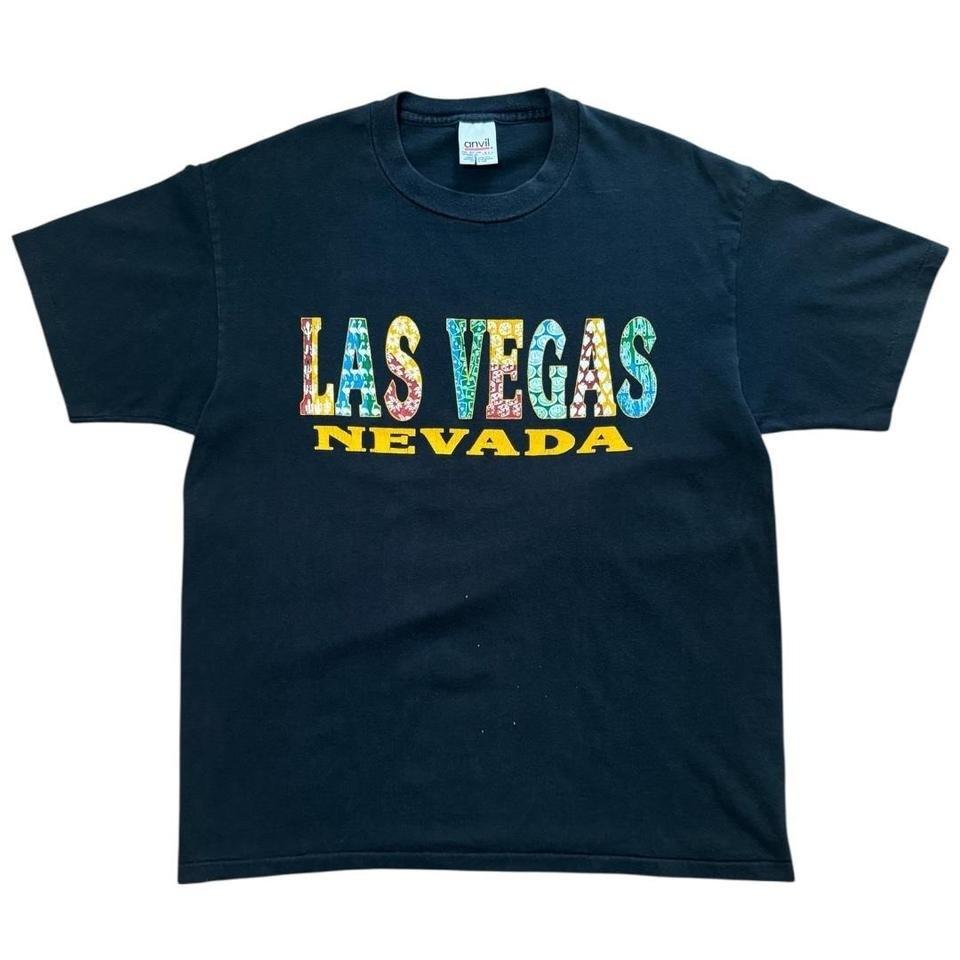 Vintage 90s Las Vegas Nevada State Souvenir Travel Casino Single Stitch T-shirt L