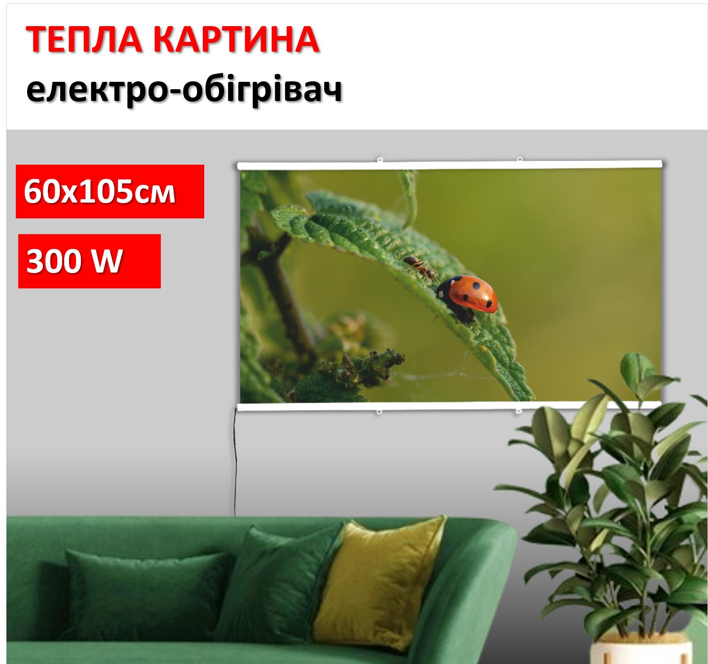 

Інфрачервоний настінний обігрівач картина Мураха і Корівка 61x107см/300Вт/220В