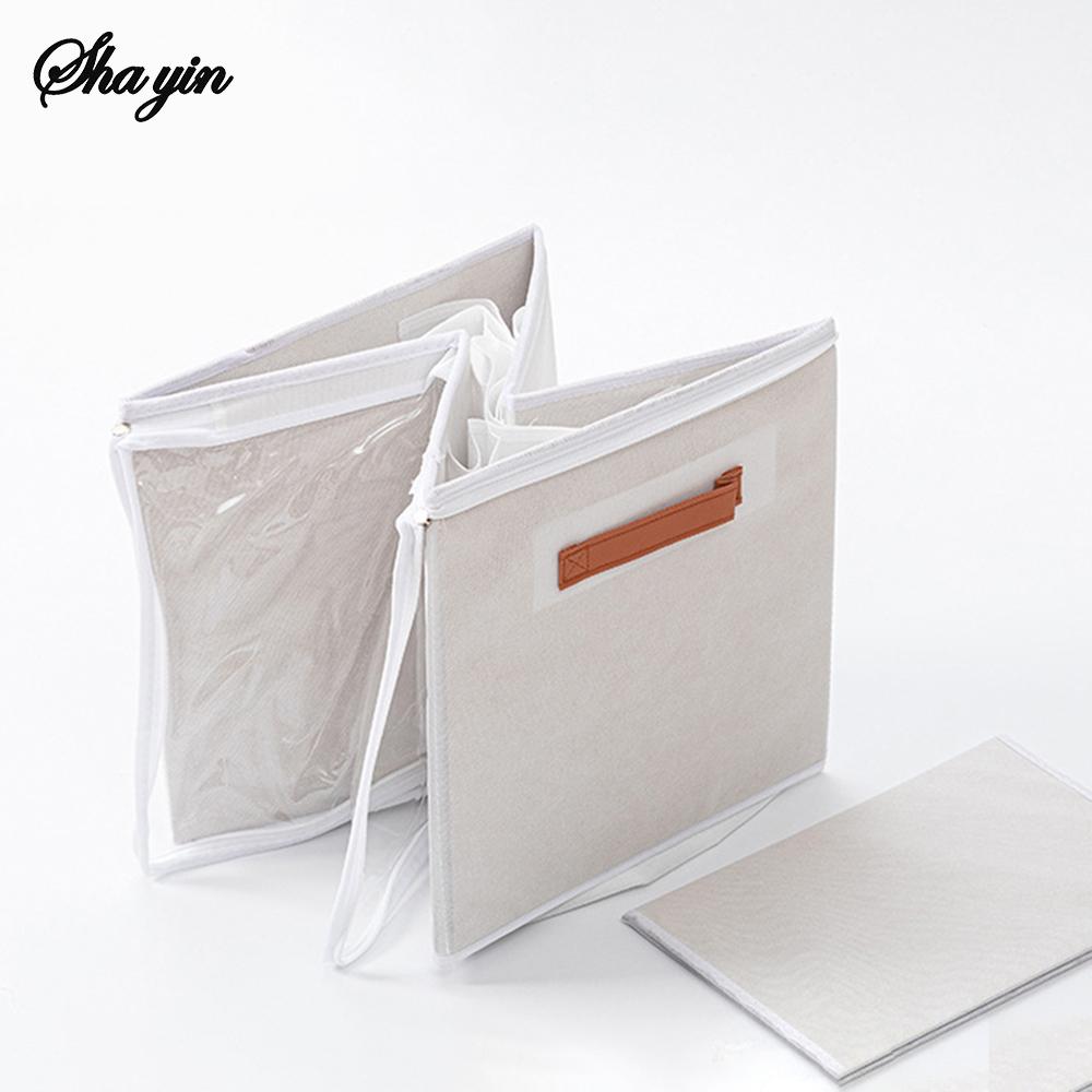 12/16/20 Gitter Schuhaufbewahrungsartefakt Zuhause Faltbare Stoffschuhbox Transparent Sportschuhe Lederschuhe Staubdichte Organisationsbox