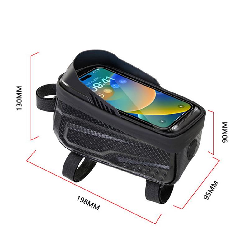 Bicycle Phone Bag Waterproof Bike Bag Waterproof Eva Hard Shell Bike Phone Bag For Cycling Touchscreen Front Frame For Road