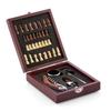 Sommelier Wood Box : Chess Set and 4-piece Wine Accessory Set