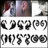 1 Pair Gothic Creative Black-color Acrylic Earrings For Women Men Punk Hip Hop Party Jewelry