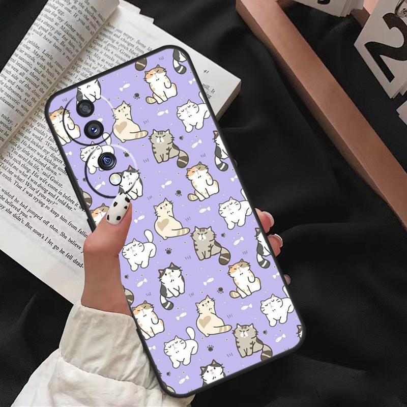 Funny Cat Collage Case For Honor 70 50 90 Lite 8X 9X X6 X7 X8 X9 Honor X8a X9a X7a X6a Magic 5 Pro Cover