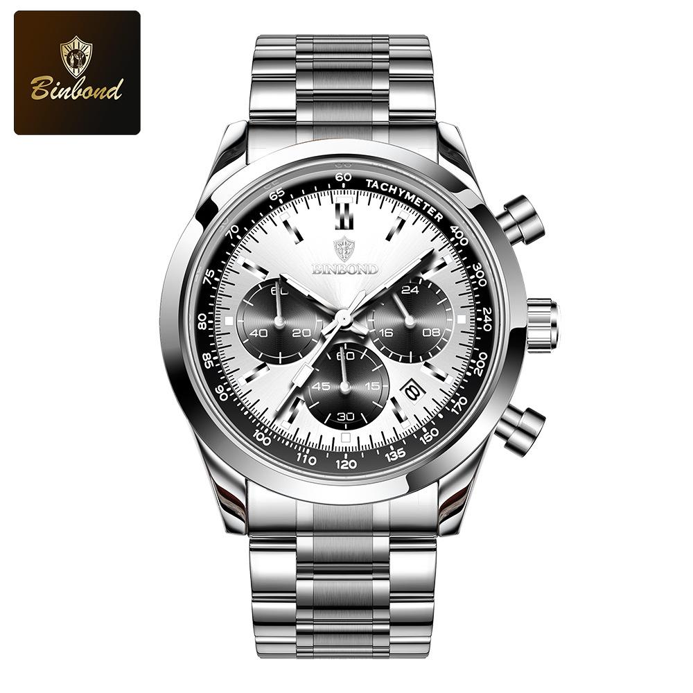 Neue Herren Quarzuhren Luxus Chronograph 30M Wasserdichte Armbanduhren Herrenuhr Reloj Hombre