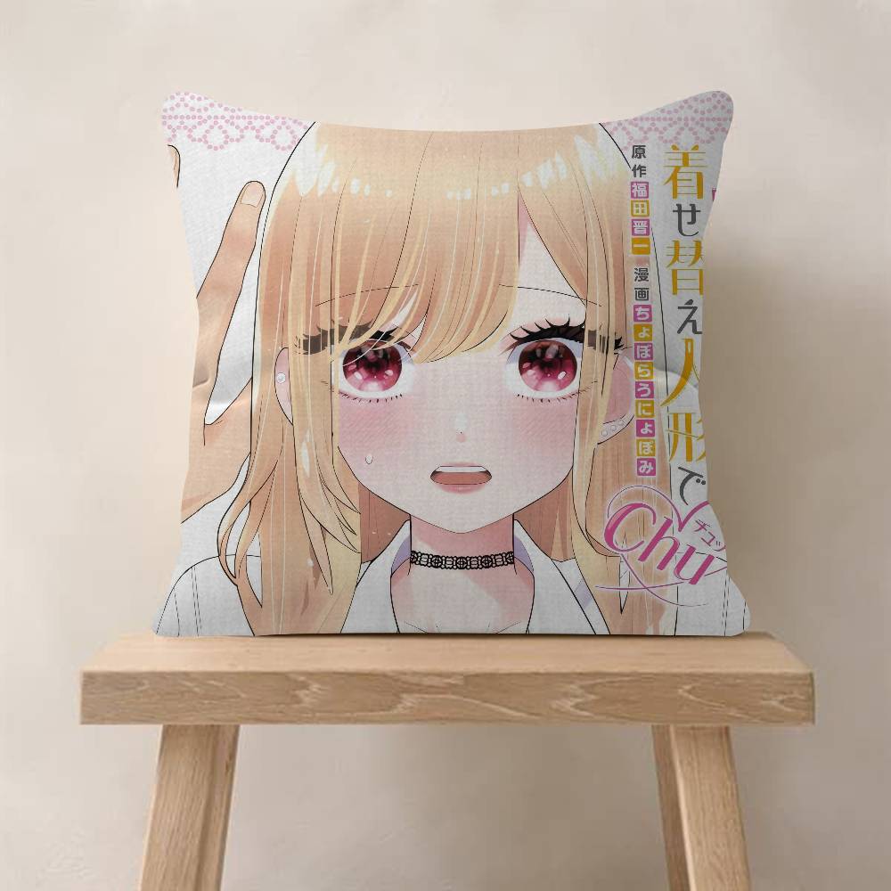 My Dress Up Darling Anime Pillow Gift Home Office Decoration Bedroom Sofa Car Cushion Cover Case 45x45
