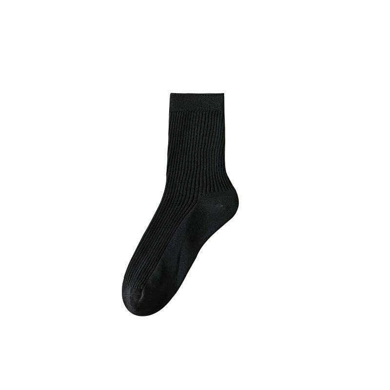 Double-needle Socks, Mid-calf Socks, Men's Cotton Trendy Long Socks, Autumn and Winter Styles, Pile Socks, Casual