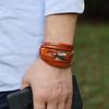 Trendy European & American Punk Retro Multi-layer Cowhide Bracelet - Simple Student Fashion Accessory