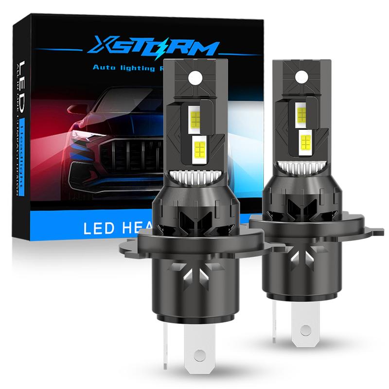 

XSTORM Світлодіодні фари H4 для автомобіля 100 Вт 30000 лм LED H4 Лампи 3570 24 шт. Чіпів Фари ближнього/дальнього світла З вентилятором 12В-24В 6000к H4/9003/HB2 Hi/Lo