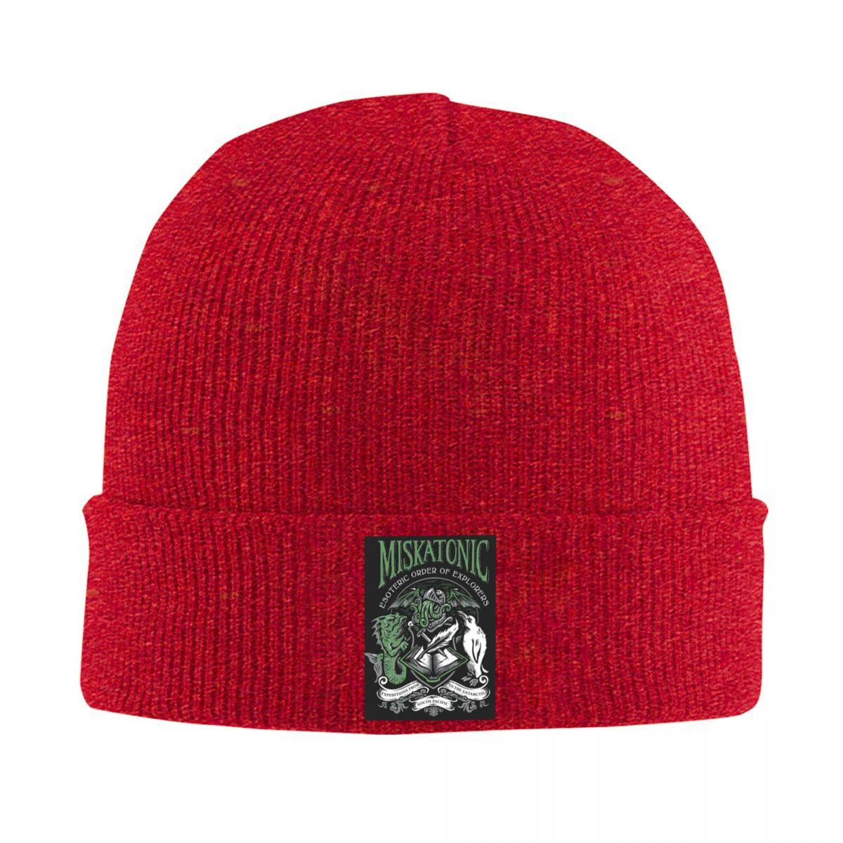 

Cthulu And Lovecraft Miskatonic Warm Knitted Cap Winter Knit Bonnet Hat Skullies Beanies Hip Hop Caps for Unisex One Size