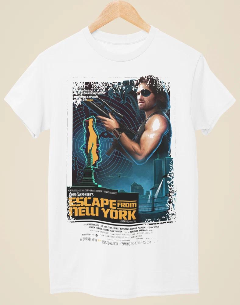 Escape From New York Movie Poster Inspired Unisex White TShirt S