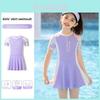 Childrens Swimsuit Girls Onepiece Dress Uv Protection For Water Sports And Pool Fun