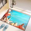 Kust Schelp Zeester Print Deurmat Antislip Vloerkleed voor Woonkamer Slaapkamer Keuken Binnen Entree Decor