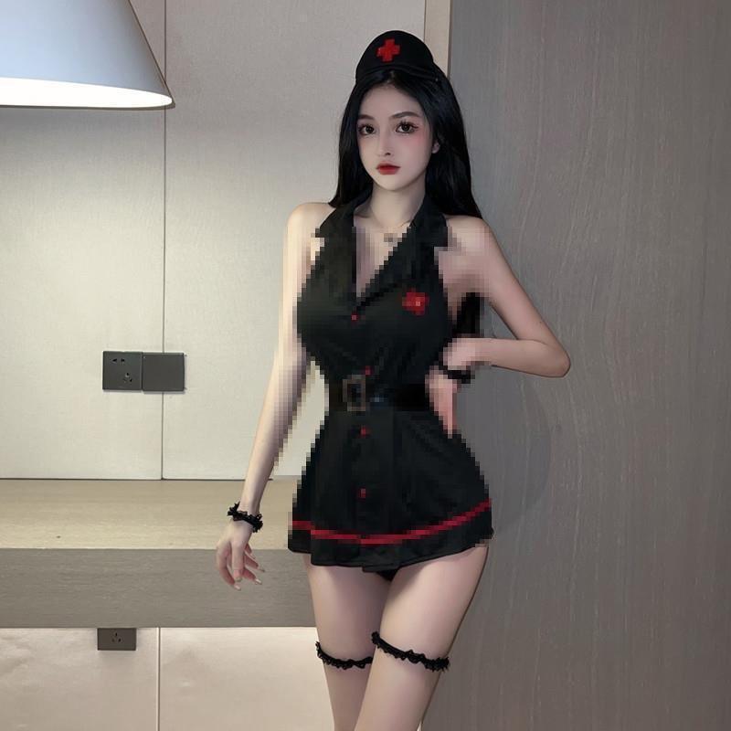 Pure Lust Sweet Nurse Cosplay Uniform Angel In White Split Live Streaming Host Photo Underwear Playing Suit