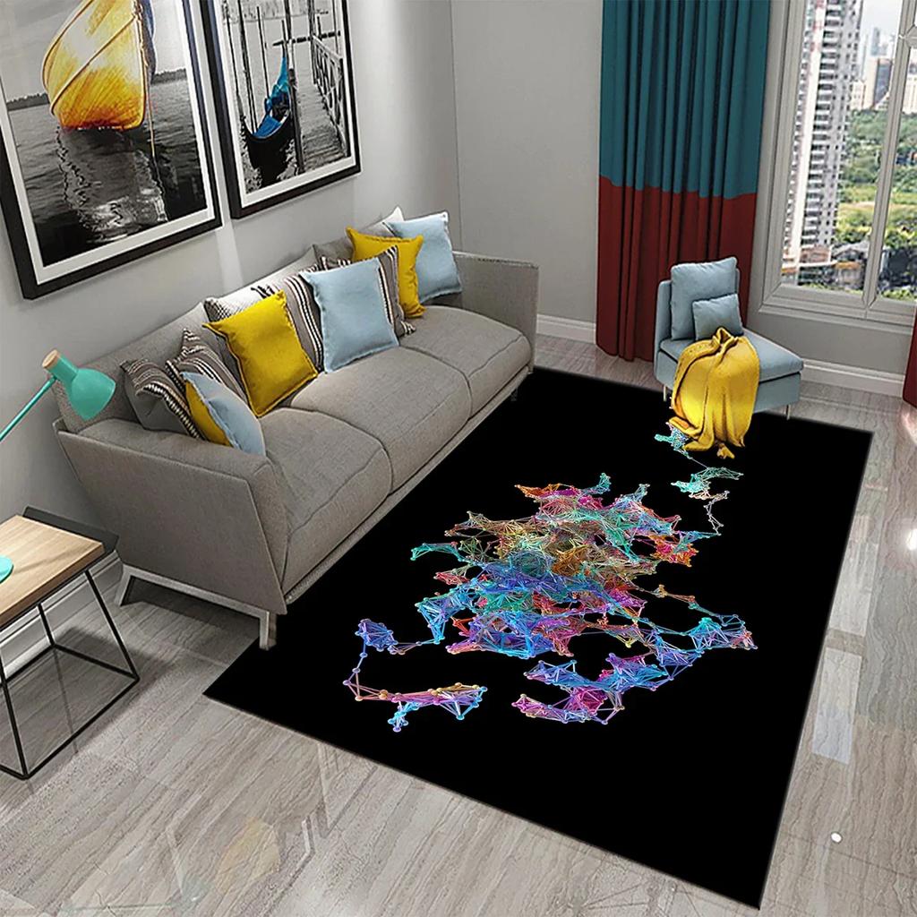 3D Space Carpet Visual Art Landscape Rug Teens Modern Design Rectangle Area Rugs Bedroom Soft Mats Flat Mat Living Room Door Mat