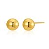 18K Gold-Plated Color-Retaining Geometric Round Earrings for Women Girls Simple Exquisite Metal Texture Earrings Jewelry Gifts