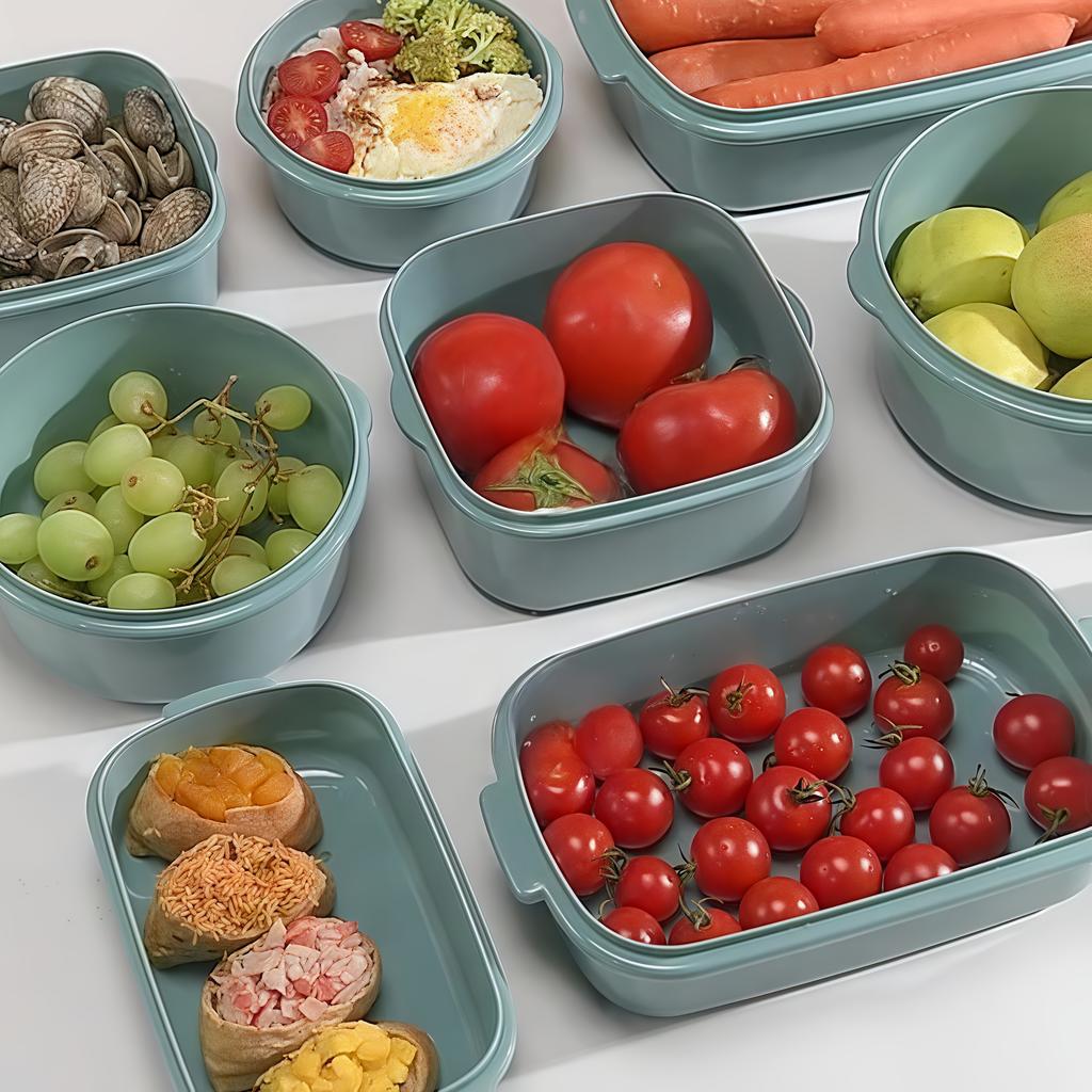 Breathable Food Storage Box for Kitchen & Fridge Organization