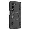 For Oppo A5 5G Magnetic Case Butterfly Armor Hollow Heat Dissipation PC+TPU Phone Cover