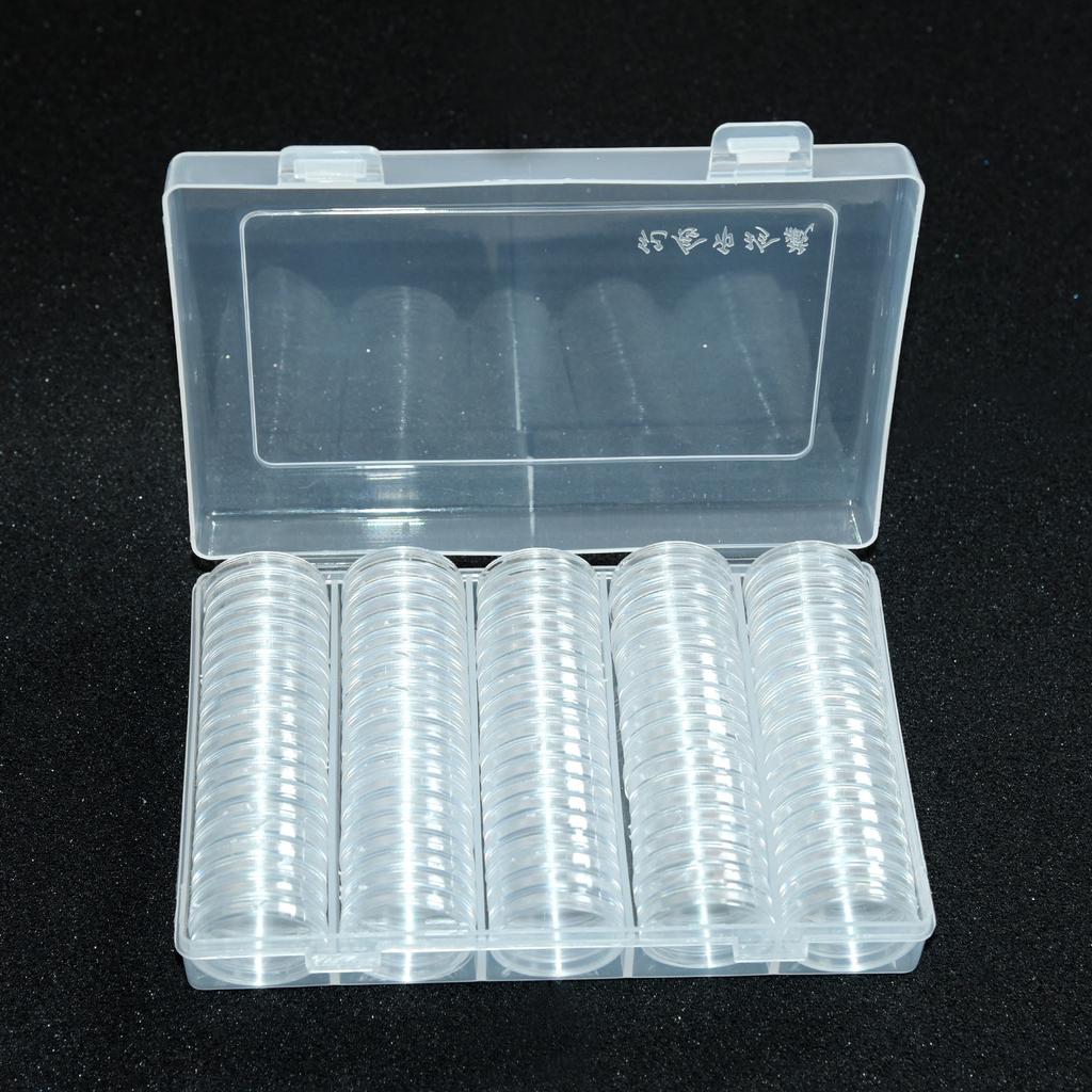 Coin Box Container Case Collectible Organizer Clear Plastic High Quality