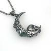 Necklace Retro Punk Crescent Skull Men's Street Style Pendant