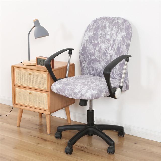 Geometry Computer Chair Cover Spandex Stretch Printed Office Chair Protective Covers Anti -Dirty Removable Machine Washable Armchair Seat