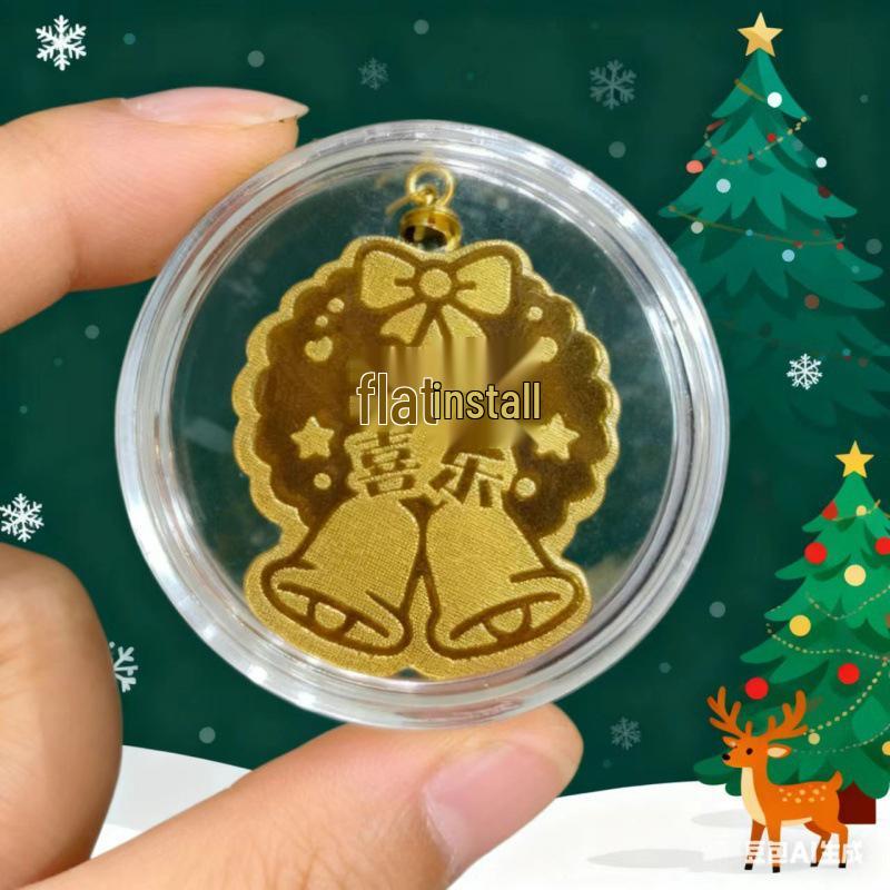 999 Fine Gold Santa Claus Sticker: Prosperity & Joy Mobile Phone Gift