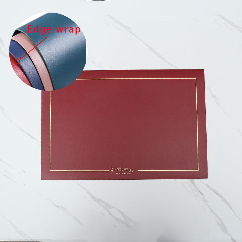 Rectangular Leather Placemats Table Mat Oil-Water-Proof And Heat-Insulating Household Table Coasters Kitchen Device Sets