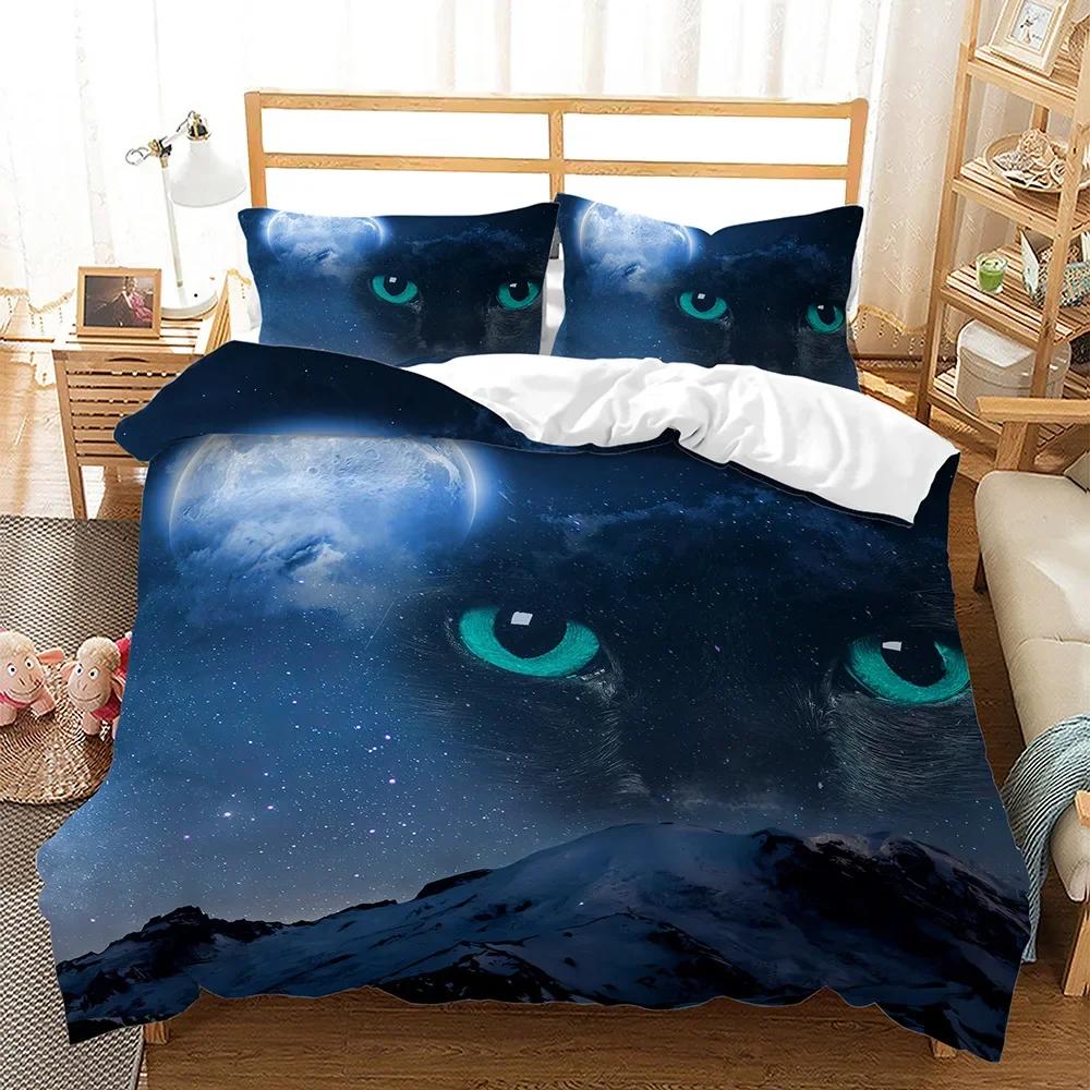 Bedroom Bedding Set King Size for Double 3D Print Bohemian Deer Moon,Wolf Bed Linen 2 People 240x260 Comforter Cover+Pilllowcase