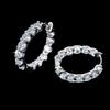 Fast Shipping S925 Silver Inlaid White  Moissanite Hoop Earrings for Women Daily Wear Jewelry